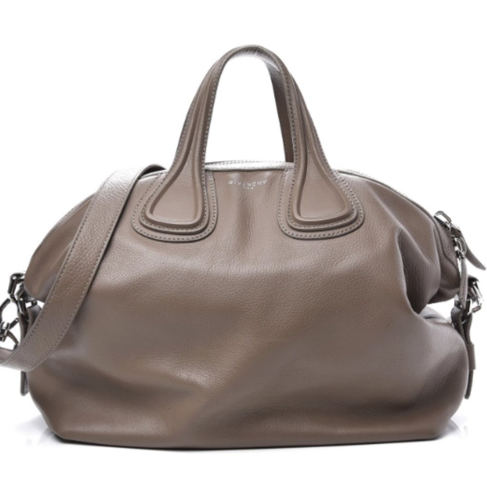 GIVENCHY Waxy Grained Calfskin Medium Nightingale Mastic